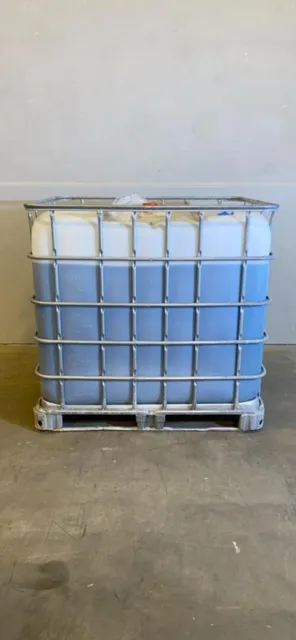 275 Gallon Plastic Tote Drum of Glycol "Blue"