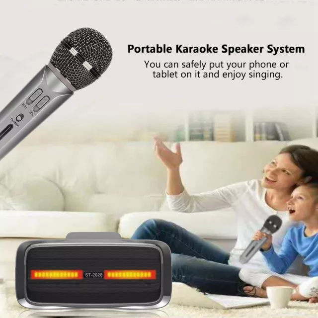 ST‑2028 Karaoke Speaker System BT Karaoke Machine With 2 Mic For Wedding Pa QCS 3