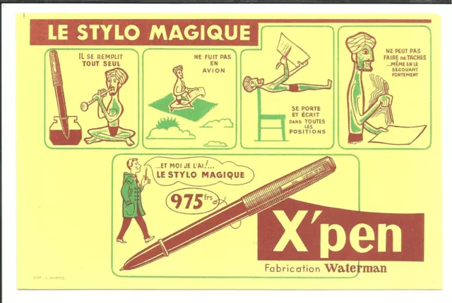 Buvard publicitaire - Stylo X'PEN