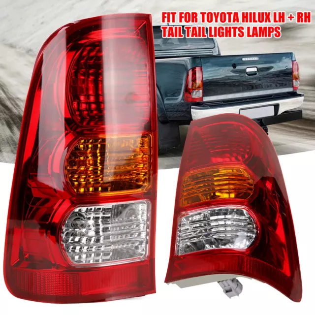 Pair LH+RH Rear Ute LED Tail Lights Brake Rear Lamp For Toyota Hilux 2005-2011