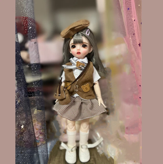 Full Set 1/6 BJD Doll Ball Jointed Girl Kids Eyes Clothes Shoes Makeup Toys Gift
