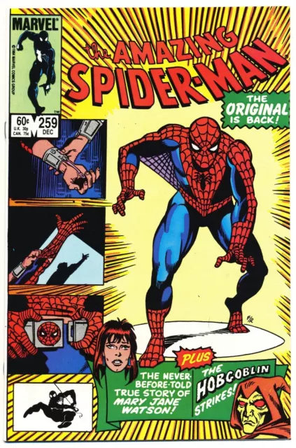 AMAZING SPIDER-MAN #259 F, Hobgoblin, Direct Marvel Comics 1984 Stock Image