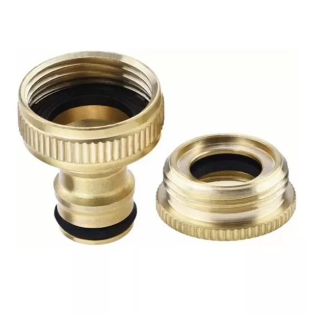 Brass Hose Tap Connector 3/4 1/2 Threaded Garden Water Pipe Adapter Fitting