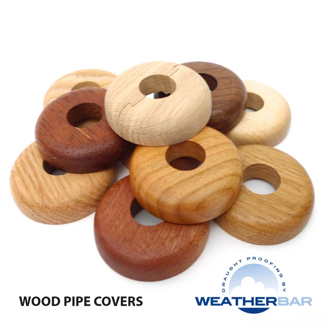 SOLID WOOD RADIATOR Pipe Cover Pipe Rose. For 1518mm Pipes, 10 Colour Finishes! £3.90 PicClick UK