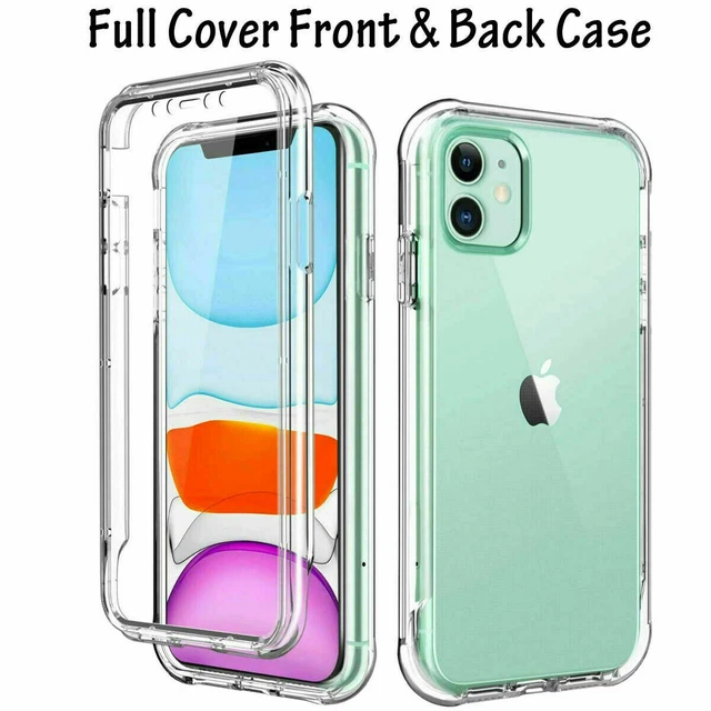For Apple iPhone 12 11 Pro X Front and Back Full 360 Coverage Clear Case Cover