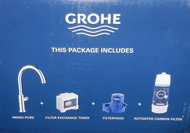 GROHE 30387000 Blue Pure Mono Starter Spültisch Küchen Armatur C-Auslauf chrom