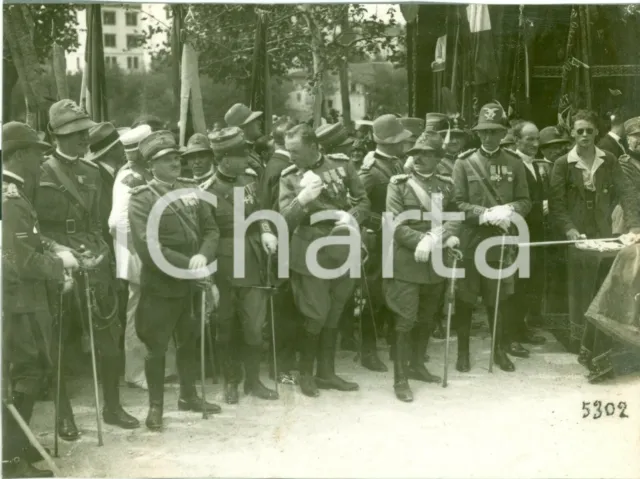 1930 ca TORINO RIVA DESTRA Ufficiali Esercito inaugurazione Colonna ai Caduti