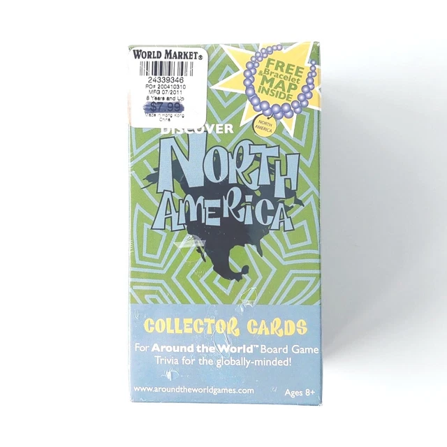 DISCOVER NORTH AMERICA Collectors Cards For Around The World Board Game