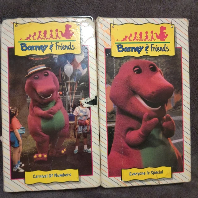 BARNEY & FRIENDS VHS Lot Of 2 Hop To It/ Caring Means Sharing Time Life
