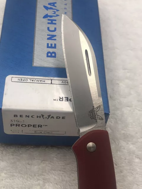 Benchmade 319-1 Proper Slipjoint Folding Pocket Knife NIB Made USA Discontinued
