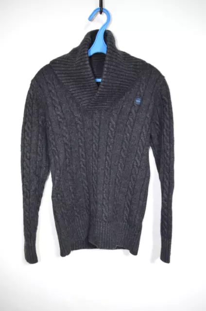 G Star Pullover Uomo Maglione Lana Collo a scialle est Maglia Taglia S