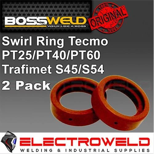 2 x BOSSWELD Swirl Ring - PT25 PT40 PT60 Torch Nozzle Plasma Cutter S45 96.60028