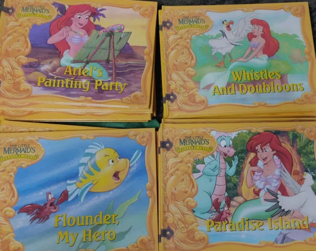 Vintage Little Mermaid's Treasure Chest Kids Books - Full Set X 24 - 1992