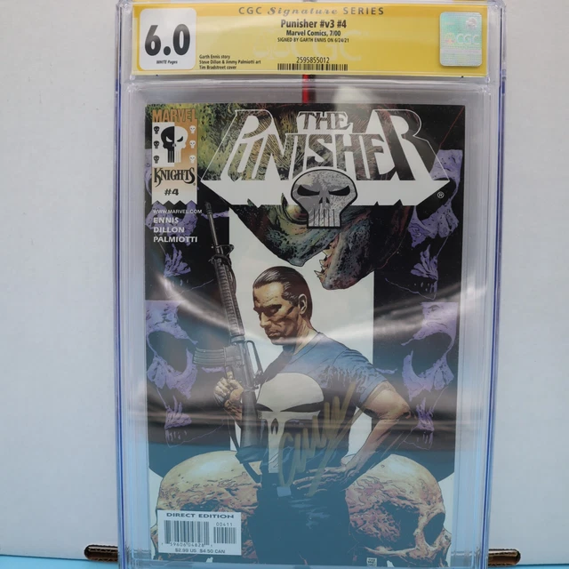 Punisher V3 #4 CGC 6.0 SS Signed Garth Ennis 2000 Marvel Knights AUTO COVER