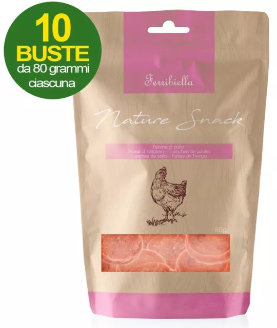 Tranches de poulet pour chiens 10 sacs Ferribiella