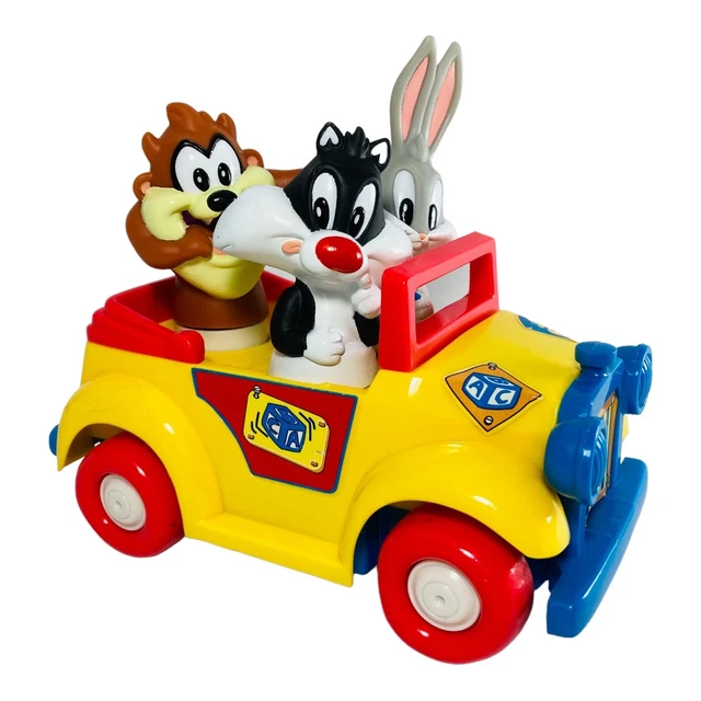 TYCO BABY LOONEY Tunes 1994 Vintage Wind-Up Toy Car Taz Bugs Sylvester