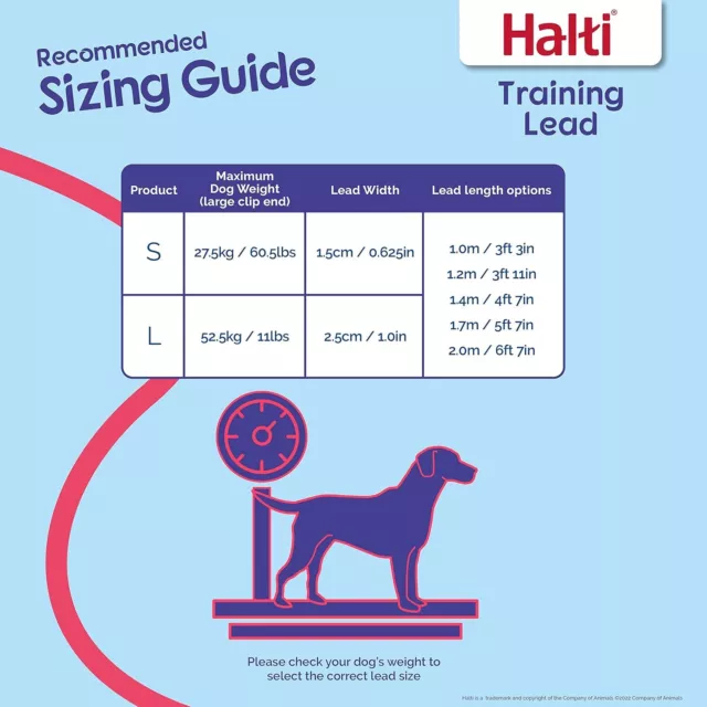 HALTI Training Lead Size Large Black, 2m, Professional Dog Lead to Stop Pulling 2