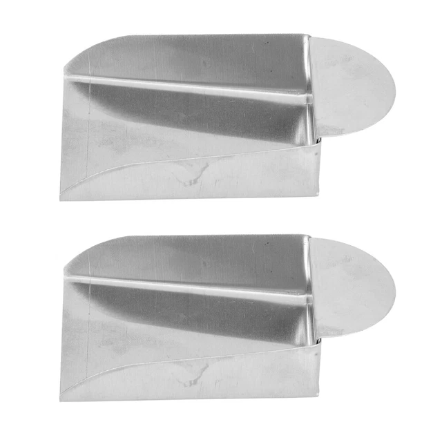 2 piezas pala de acero inoxidable pala de hielo de metal plateado
