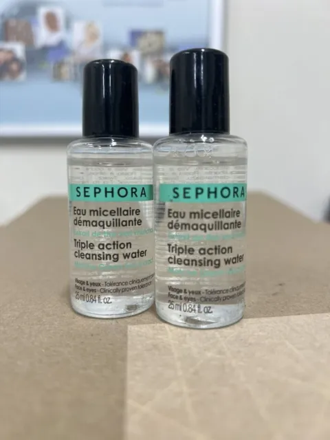 2x Sephora Collection Triple Action Cleansing Micellar Water 25ml