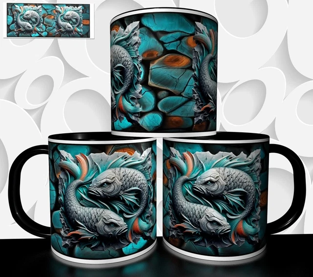 Mug Zodiac Signe Poissons - 325 Ml - Céramique Blanche - Personnalisé - Fabriqué En France