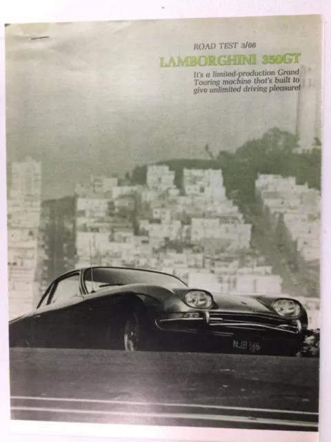 LLLArt45 Vintage Article Road Test Lamborghini 350GT March 1966 4 page