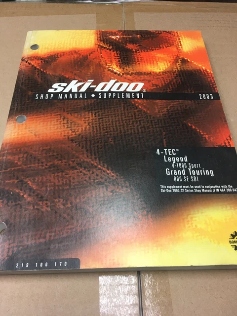 OEM SKI-DOO Dealer Service Repair Shop Manual 2003 4 Tec