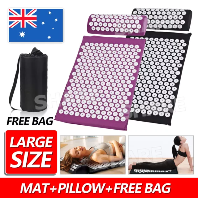 Massage Acupressure Mat Yoga Shakti Sit Lying Mats Pain Stress Soreness Relax AU