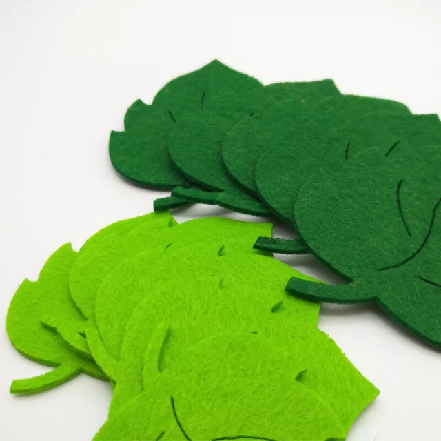 10 Stck. Traubenblätter grün Filz Vlies Patches zum Selbermachen Handwerk Wanddekor Zubehör 2