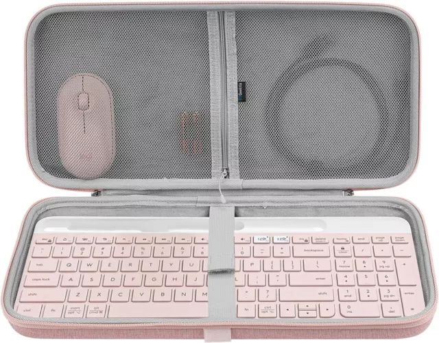 Funda para teclado Geekria compatible con Logitech MK470 delgada inalámbrica - rosa