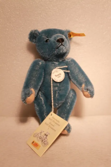 Steiff  Original Bär Teddy  blau 1908 Sammler 029233