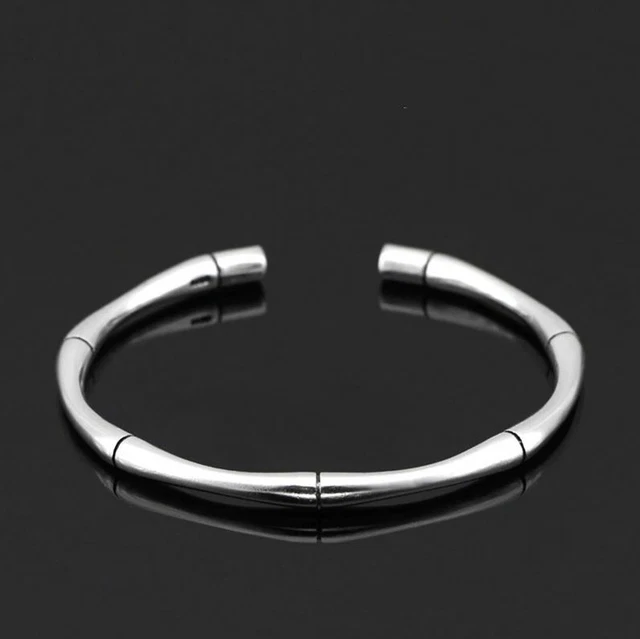 Gliederarmband Silber Damen Sterling Silber 925 Armspange Für Damen & Unisex – Dehnbar, Flexibel & Ohne Verschluss – 18 Cm Armreif Silber