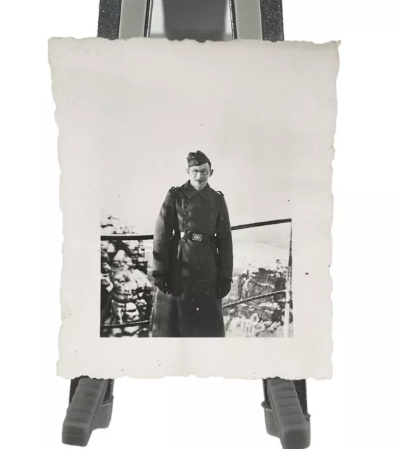 WW2 ERA PHOTO German Wehrmacht Wearing Winter Coat $15.50 - PicClick