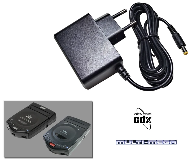 Alimentation Secteur Pour Console Sega / Victor Wondermega - Câble 2m - Retro Game Supply