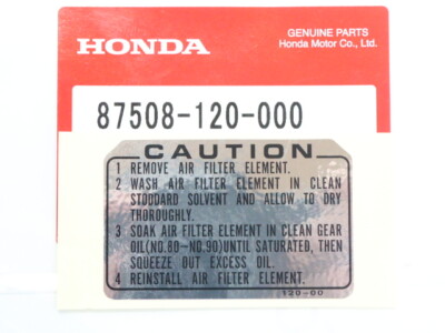 HONDA emblema filtro aria z50 a CT 70 DAX Monkey Z 50 87508-120-000 