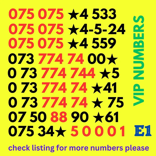 ⭐ New Ee Uk Easy Vip Mobile Gold Business Number Pay As You Go Sim Card Platinum