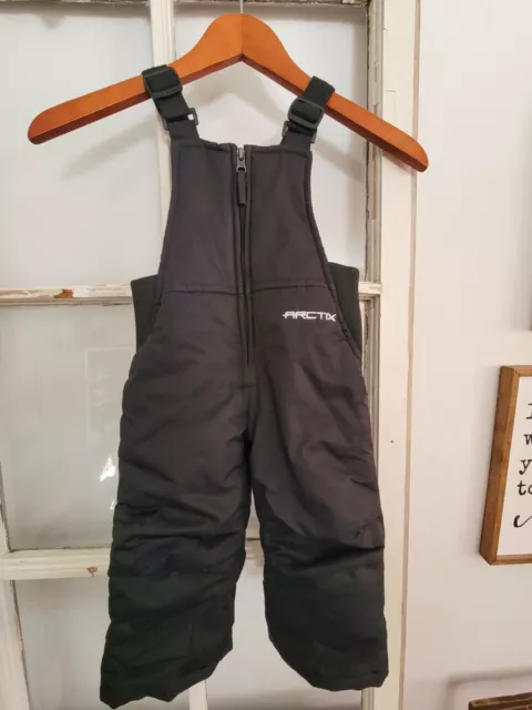 Arctix Kids Youth Boys Girls Size Small 3K 2T Black Ski Snow Bib Pants Overalls