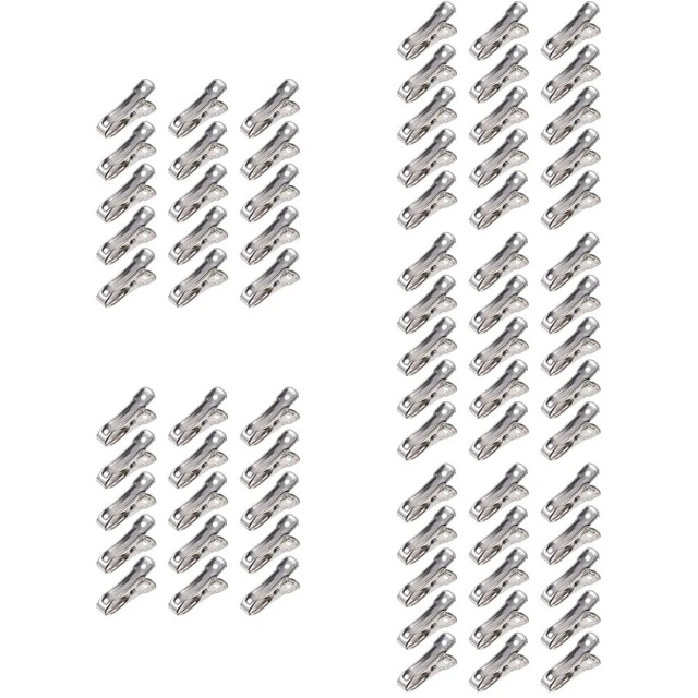 30 Clip Per Copertura Piscina Fuori Terra In Acciaio Inox: Morsetti Antivento Da 13 Cm, Fissaggio Sicuro