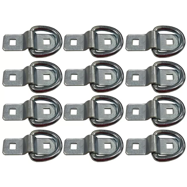 12 D Rings 3/8" Bolt On Toy Hauler QUAD ATV Tie Down Flatbed Trailer Strap Ring