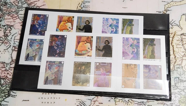 Carnet Y Prueba De Lujo De Tematica Pintira De Belgica.nueva Sin Fijasellos.lujo