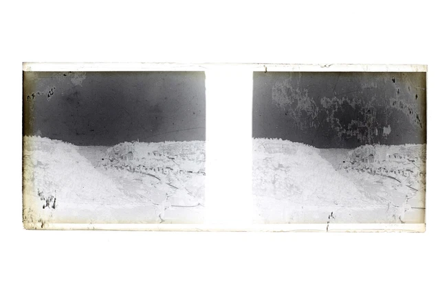 France Village Photo Stereo Th3L1n18 Vintage Glass Plate NEGATIVE