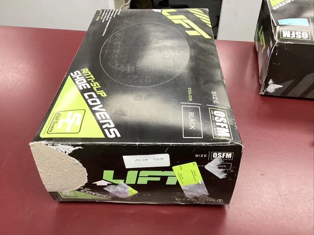 LIFT Shoe Covers - Black - Disposable, Non-Skid ACS-14K