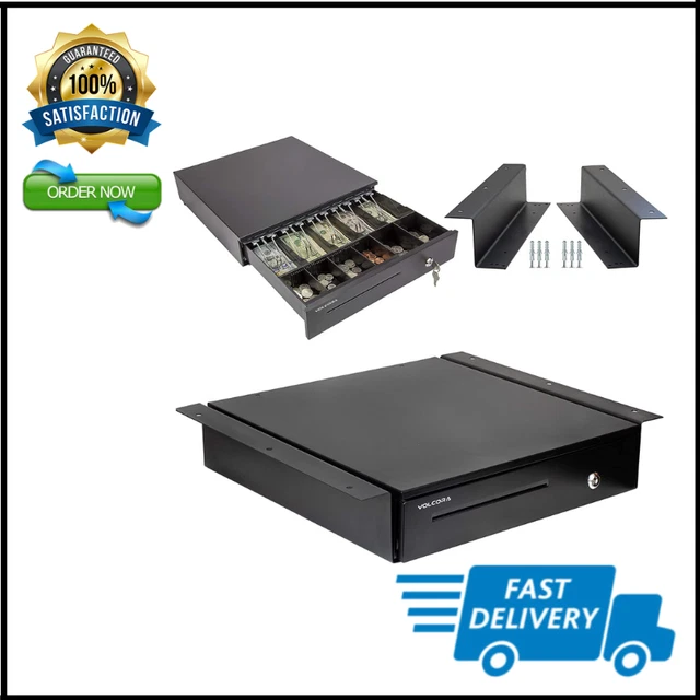 CASH REGISTER DRAWER with Under Counter Mounting Metal Bracket 16” Cash