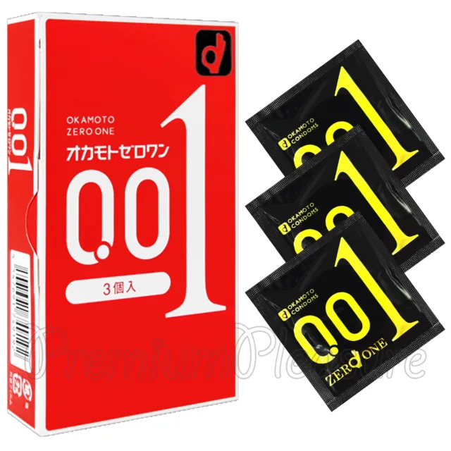 Okamoto 001 Zero One Condones Ultra Fino más Poliuretano 0.01 Japón 1-3 Piezas