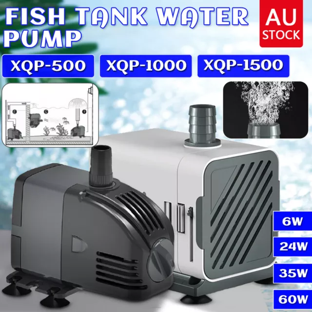 Aquarium Pump Water Adjustable Flow Submersible Fish Tank Fountain Pond Marine