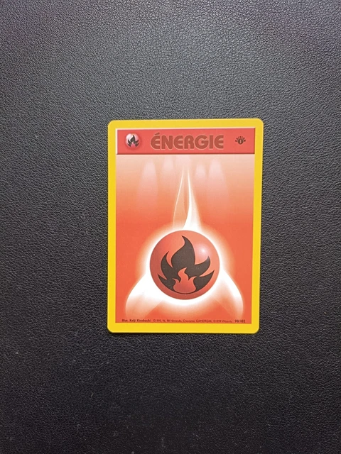 Carte Pokemon Energie Feu 98/102 Set de Base édition 1 Wizards FR exc/NM