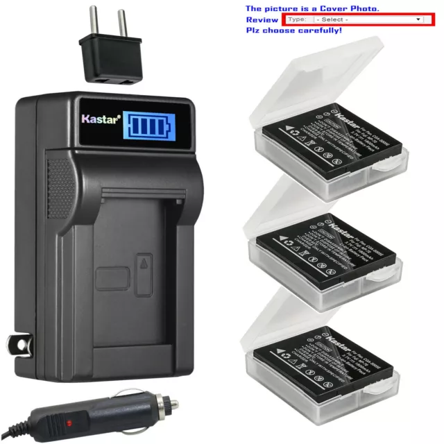 Kastar Battery LCD AC Charger for Ricoh DB-60 DB-65 Ricoh GR G600 G700 G700SE