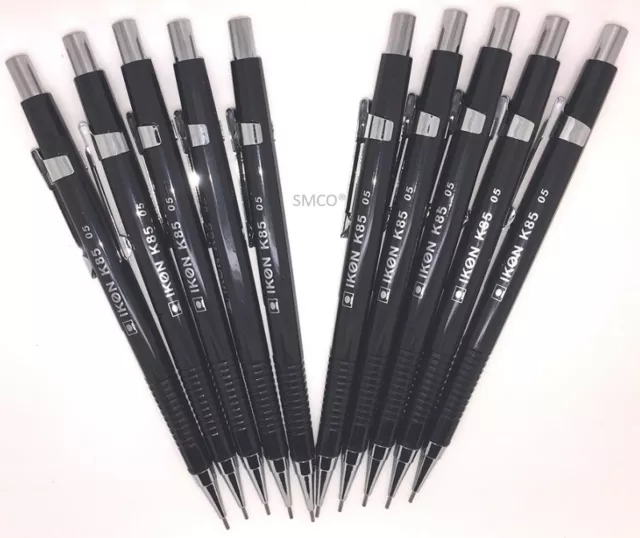 10x SMCO Mechanical Propelling Pencils 0.5mm Black Barrel IKON K85