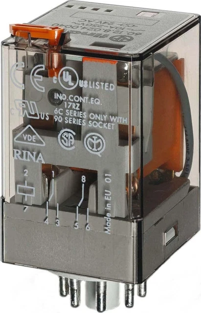 Relè Finder 60.12.8.048.0040 - Inserimento, 48 V AC, 10 A, 2 cambi nuovo