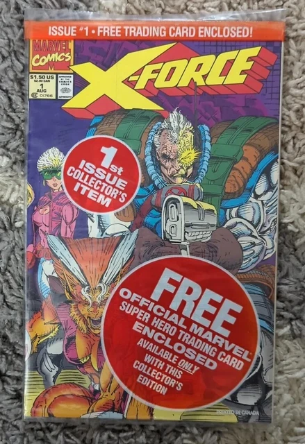 Lot Of 3 Marvel X-Force Comics #1-2 & Annual #2 Bag & Board W/ Deadpool Card 2