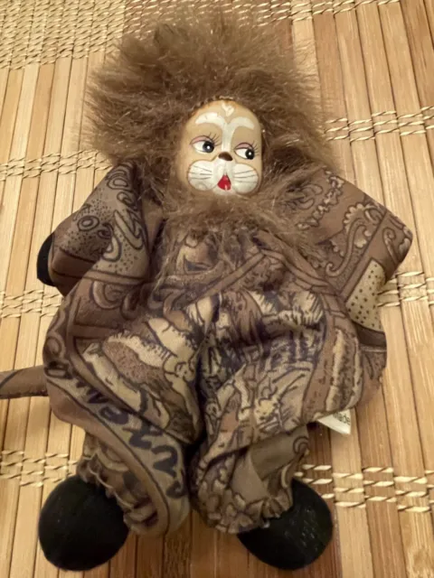 Darling Tiny Doll With Face Painted Like A Lion And Lion Costume